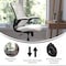 Flash Furniture White Mesh Mid-Back Task Chair with Roller Wheels BL-X-5M-WH-RLB-GG - alternate 2